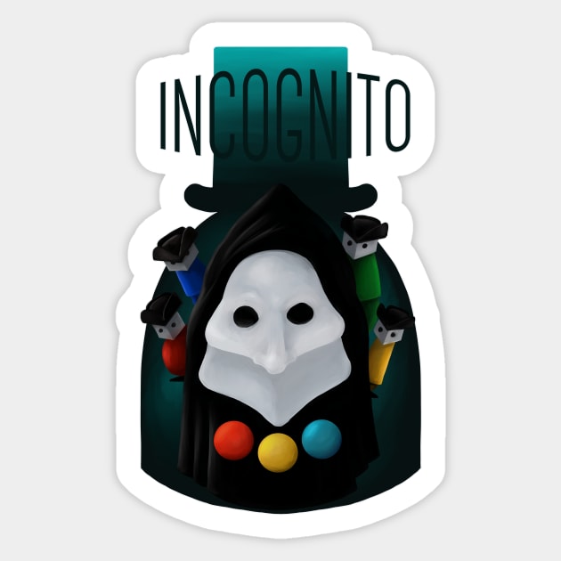 Incognito in Venice Sticker by Mansemat